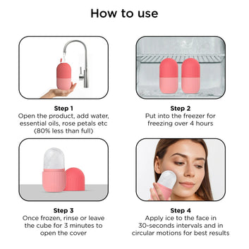 Silicone Ice Facial Roller Beauty Ice Roller For Face Eyes Neck Cryotherapy Natural Skin Enhancement ( Random Color )